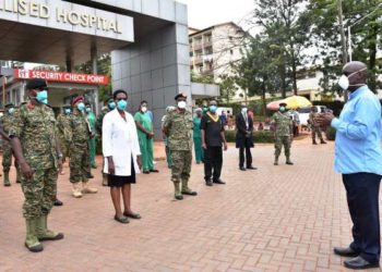 ED Mukago Dr Byarugaba spaeks to the Medics