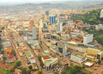 kampala city aerial view