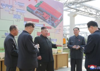 Supreme Leader Kim Jong Un Cuts Tape for Completion of Sunchon Phosphatic Fertilizer Factory​