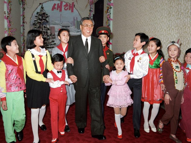 President Kim Il Sung and Japanese Figures