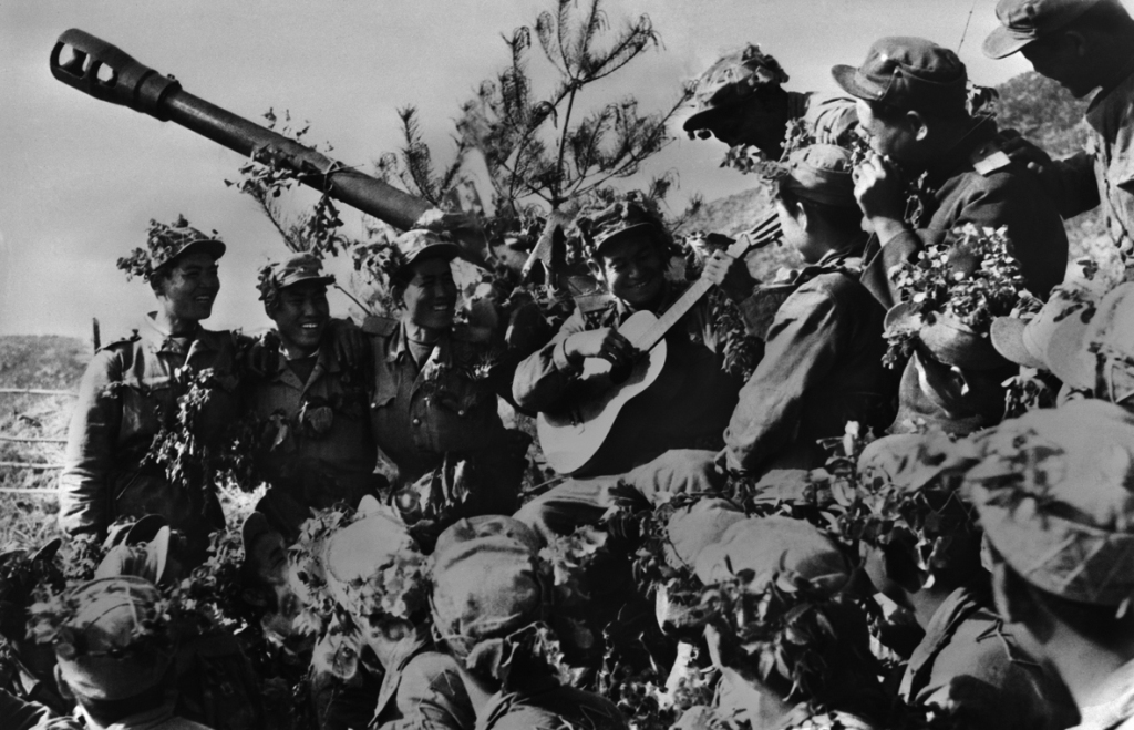 Defenders of Height 1211 having a break after fierce battles