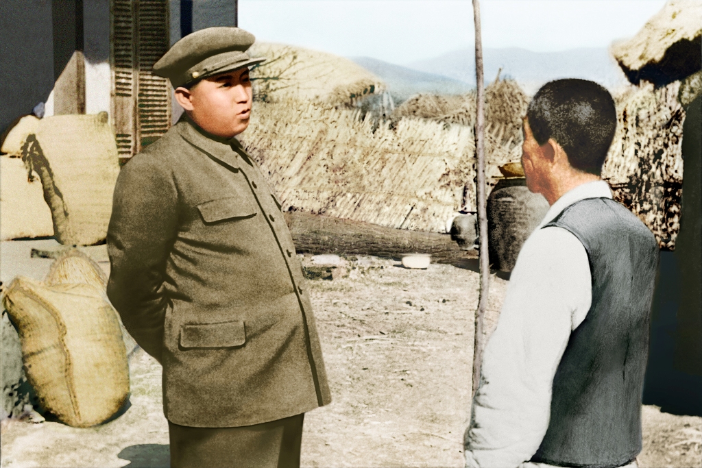 Visiting a farmer’s house in March Juche 40 (1951)