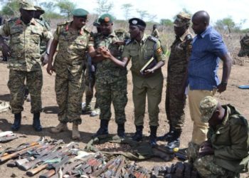 Security recovers 31 guns in surprise raid on a kraal in Karamoja