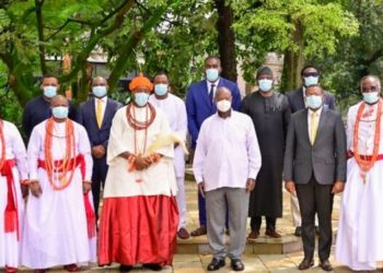 President Museveni and Nigerian traditional ruler discuss oil, agricultural processing