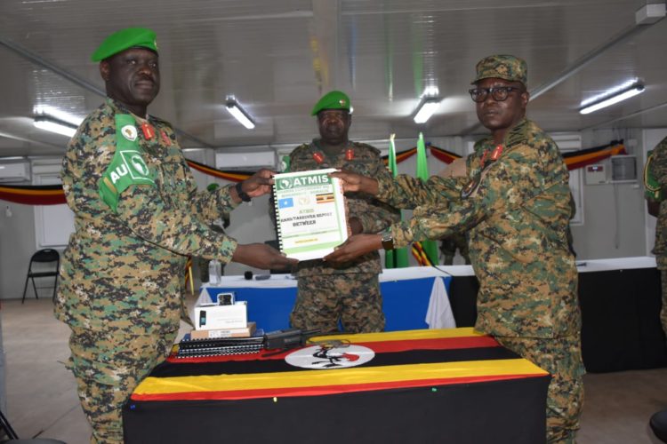 Lt Gen. Okiding Returns to Uganda as Deputy CDF After  Handing Over ATMIS Office in Mogadishu